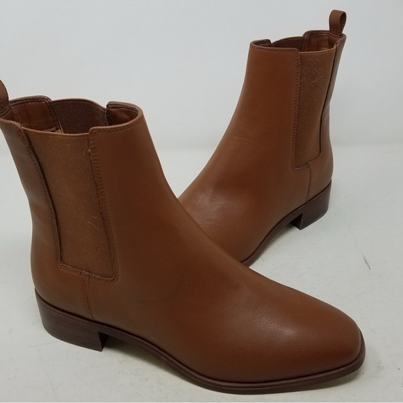 J. Crew Tan Vegan Faux Leather Ankle Boots - Picture 2 of 16